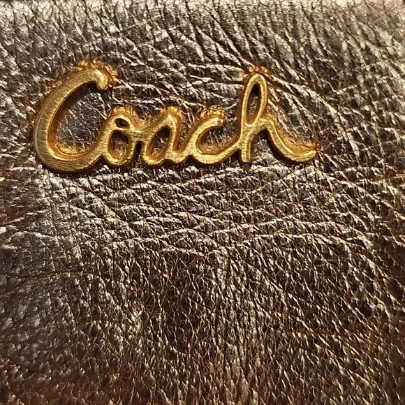 COACH Metallic Rose Gold Wristlet - Picture 4 of 12
